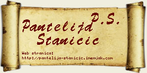Pantelija Staničić vizit kartica